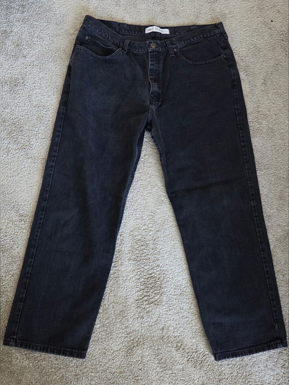 Lee Vintage Relaxed Fit Black Jeans Men's 40 x 30